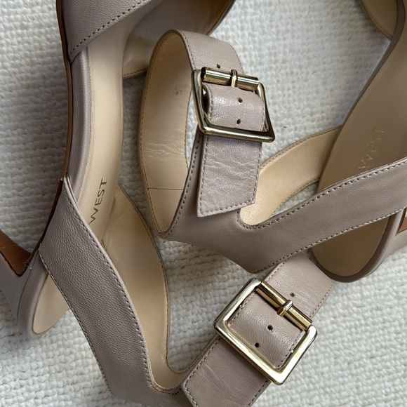 Nine West Callen Nude Leather Ankle-strap Heels - Picture 7 of 9
